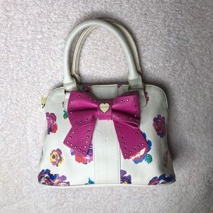 Betsey Johnson Floral Studded Bow Purse